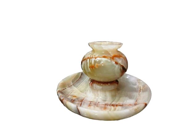 Natural Onyx Small Round vase - Image 2